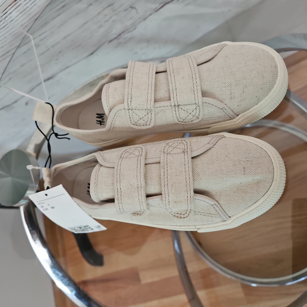 Nwt H&M Canavas Hook-Loop Sneakers